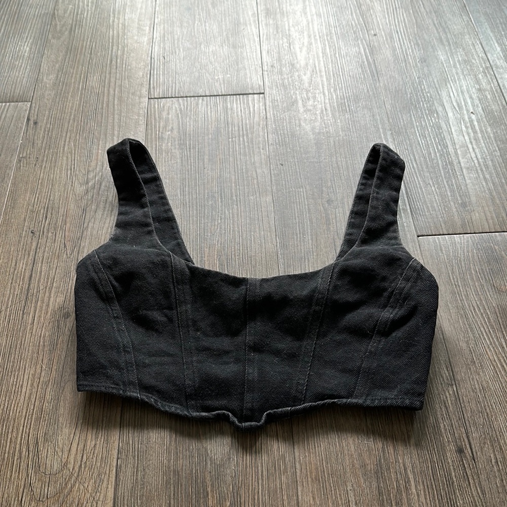 Denim corset